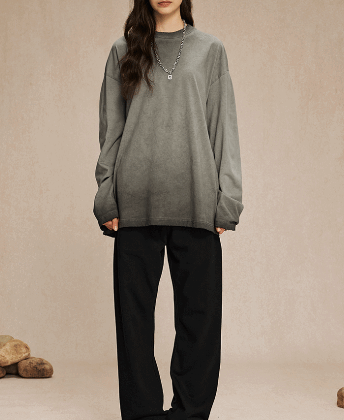 275g Cotton Washed Tie-Dye Vintage Long Sleeve T-Shirt, Couple’s Style