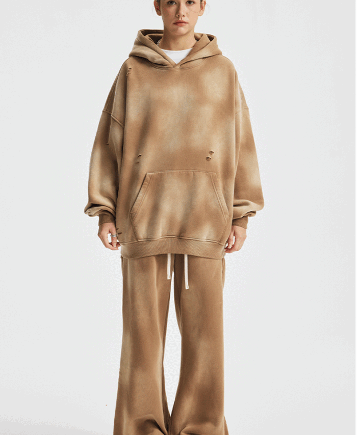 Wholesale | 360g Unisex Spray-Dyed Vintage Hoodie