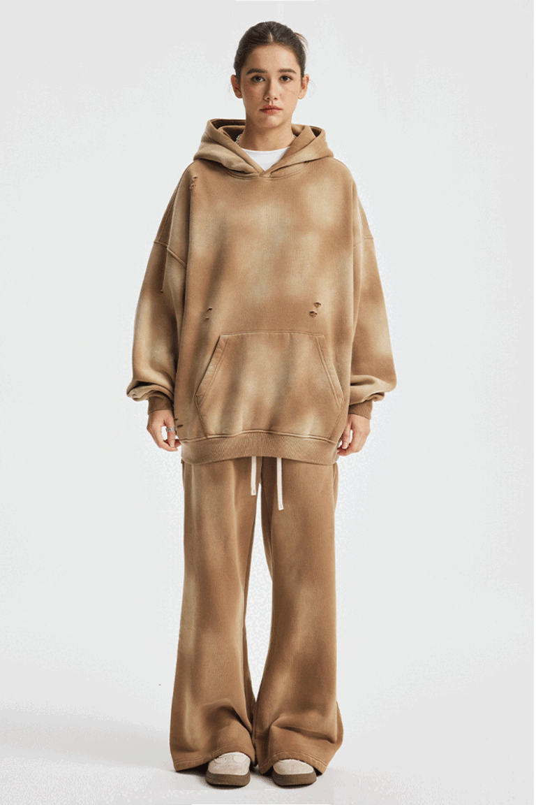 Wholesale | 360g Unisex Spray-Dyed Vintage Hoodie