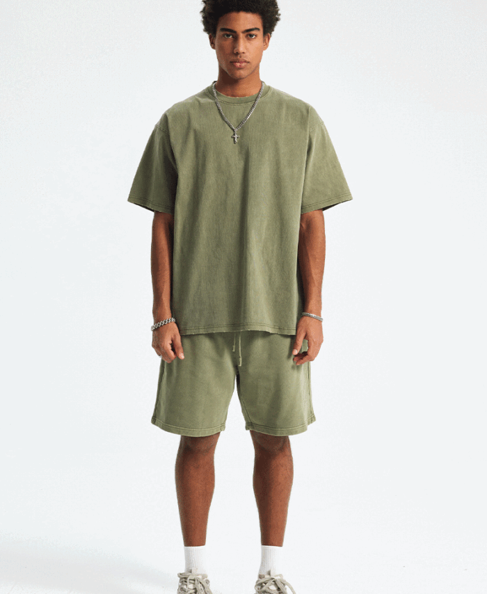 Wholesale | 250g Unisex Raw Edge Washed Vintage 100% Cotton T-Shirt