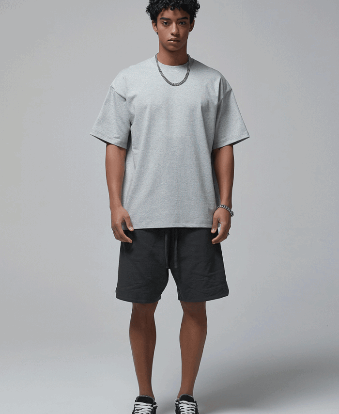 Wholesale | 385g Unisex 16S Double Yarn Plain Weave 100% Cotton T-Shirt