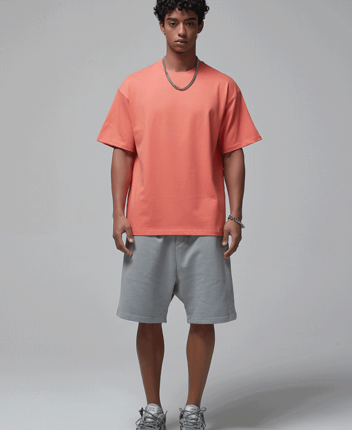 Wholesale | 275g 33 Colors Unisex Double-Yarn 100% Cotton T-Shirt