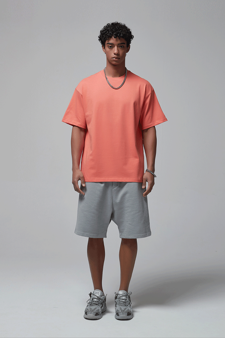 Wholesale | 275g 33 Colors Unisex Double-Yarn 100% Cotton T-Shirt