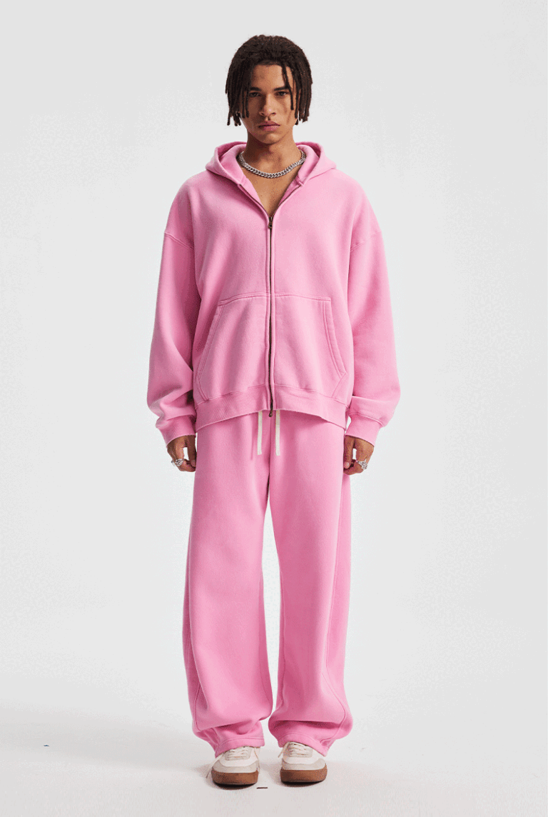 Wholesale | 370g Unisex Short Batik Washed Hoodie