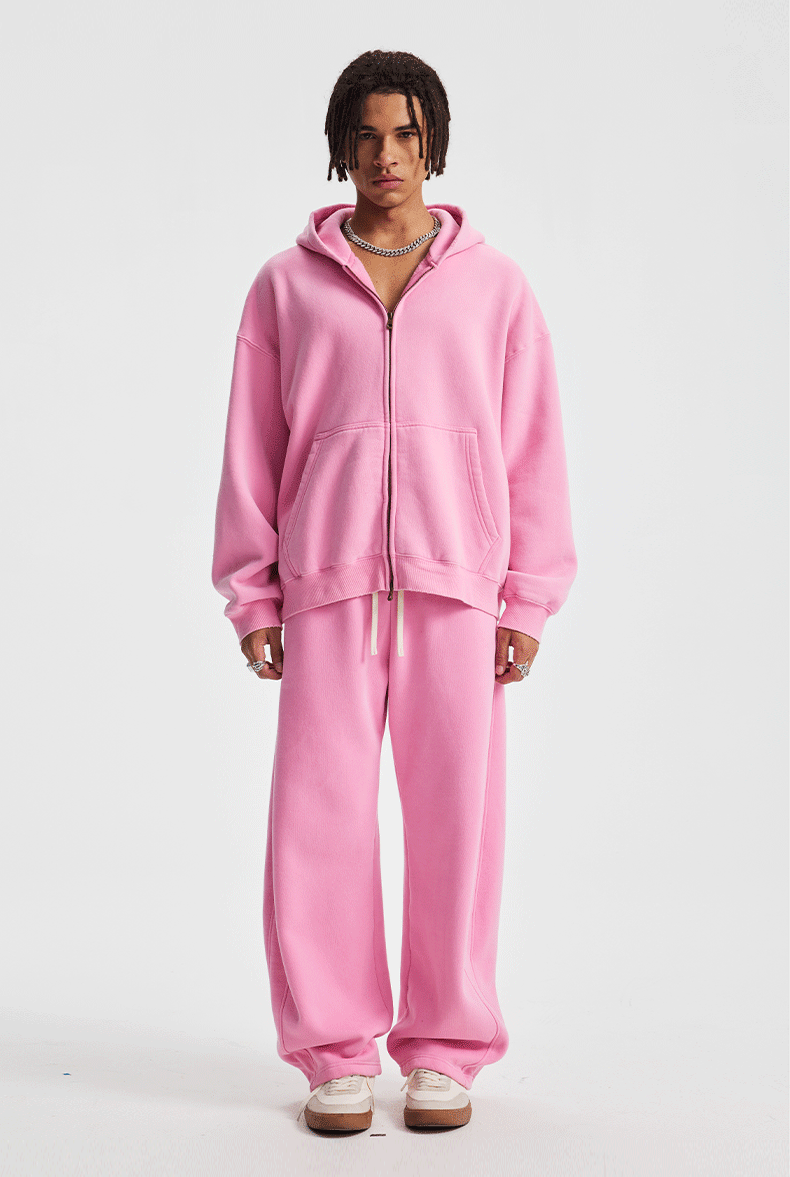 Wholesale | 370g Unisex Short Batik Washed Hoodie