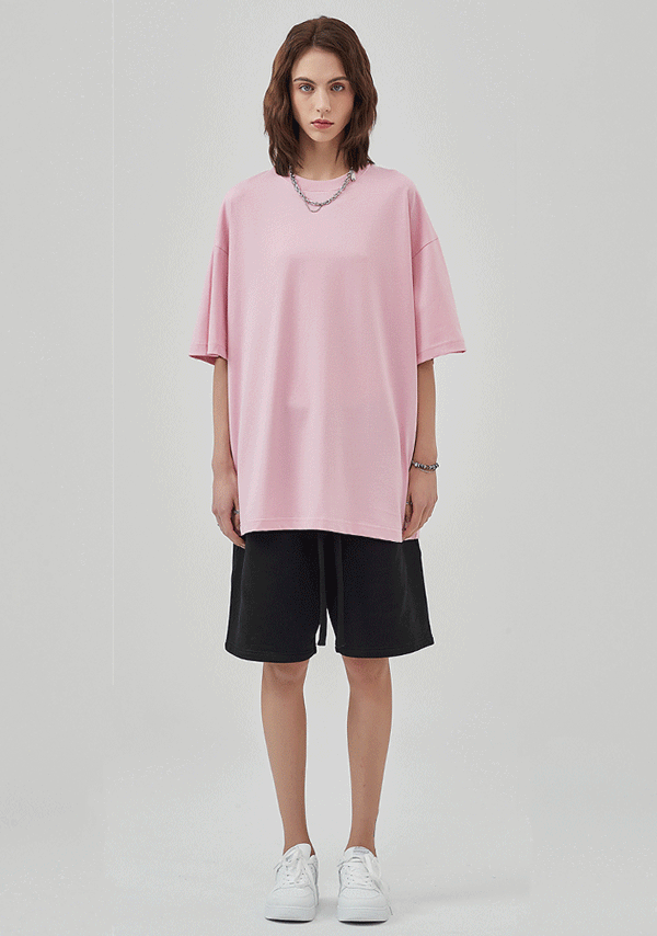 Wholesale | 230g Unisex 32s Double Yarn Plain Weave 100% Cotton T-Shirt