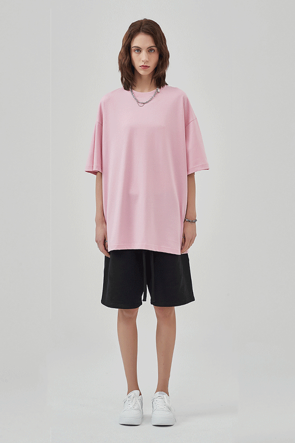 Wholesale | 230g Unisex 32s Double Yarn Plain Weave 100% Cotton T-Shirt